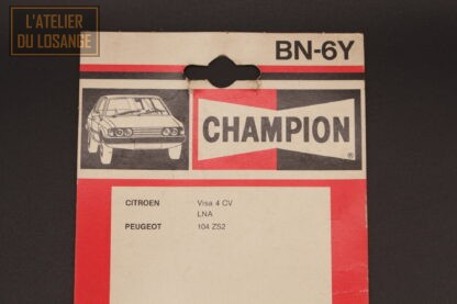 Blister de 4 bougies 1 électrode Champion BN-6Y pour Citroën Visa, LNA et Peugeot 104 ZS2 – Image 3